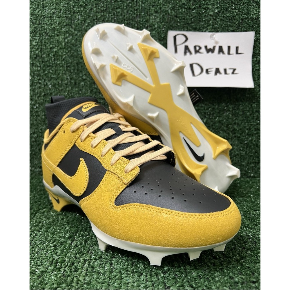 Nike Alpha Menace 4 Dunk SE Yellow Black Football Cleats Men's 9.5 HV6925-001